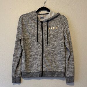 PINK Victoria's Secret Gray Zip-Up Hoodie